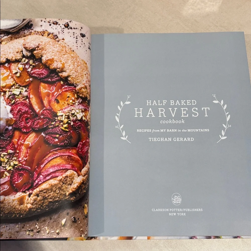 Half Baked Harvest Cookbook by Tieghan Gerard Dark Gray Hard Cover EUC